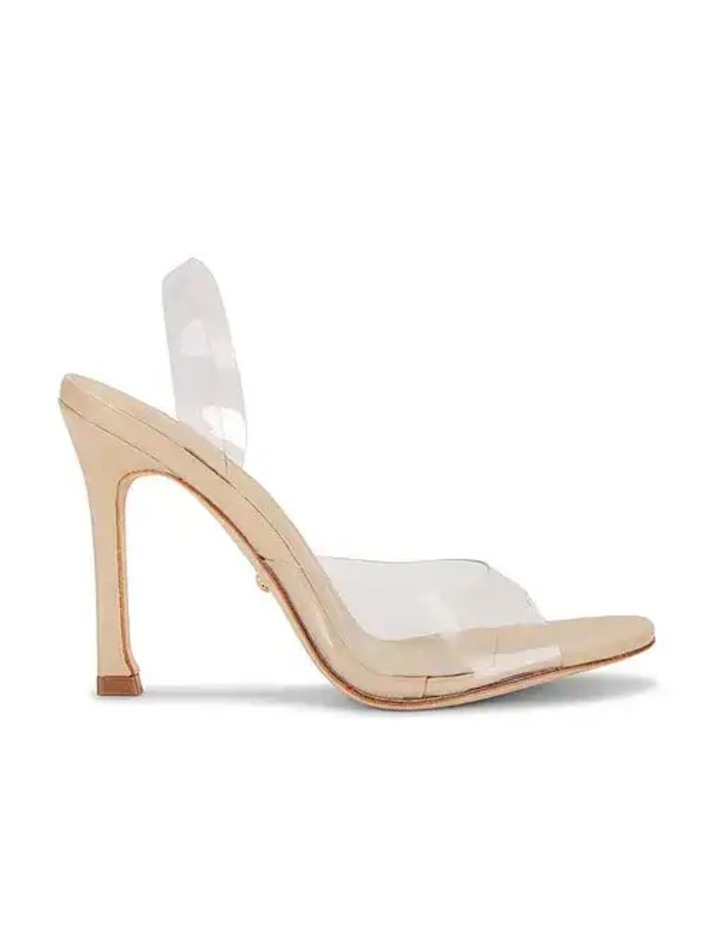 RAYE Revolve Candy Clear PVC Nude Open Toe Stiletto Heel Sandals Size 6 NWOB